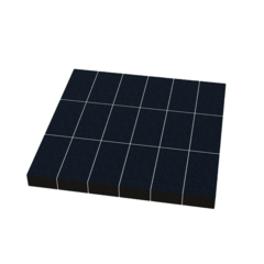 Варианты бетонных оснований с плиткой, верх с торцем под Ритуальный комплекс 1,8м х 1,8м