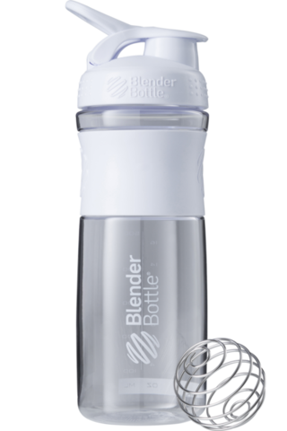 Картинка шейкер Blender Bottle SportMixer 828 Clear White - 1