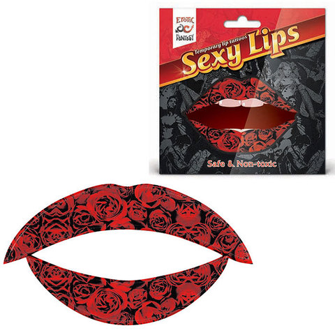 Lip Tattoo Алая роза - Erotic Fantasy EF-LT04