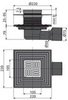 Душевой трап свободностоящий Alcaplast APV3344