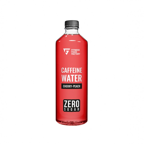 Напиток слабогазированный Caffein water, 0,5 л, Вишня-персик, Fitness Food Factory