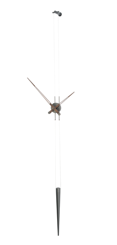 Часы Nomon PENDULO GRAPHITE N (основа - латунь с графитовой отделкой/стрелки и маятник - орех) D=74см, H-max.=400см