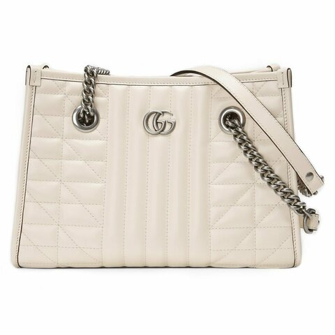 Маленькая сумка-тоут Gucci GG Marmont белый
