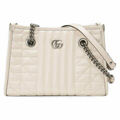 Маленькая сумка-тоут Gucci GG Marmont белый