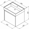 Aquanet 245029 Тумба с раковиной Nova Lite 60 1+1 ящ. цв. бел.глянец (245029)