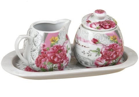 Сахарница и молочник (расцв. розы) 9241-R