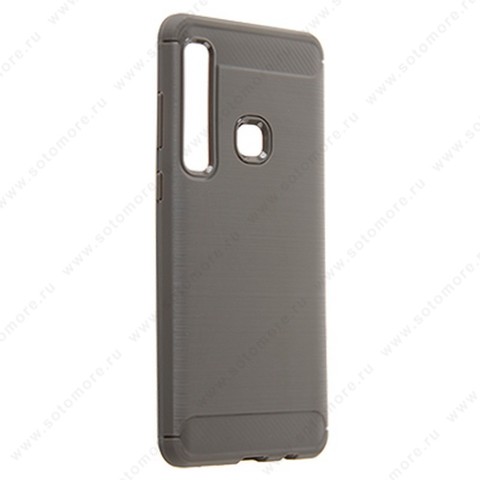 Накладка Carbon 360 силиконовая для Samsung Galaxy A9 A920 2018 серый