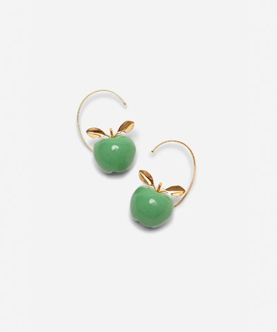 Серьги APPLE BIG GREEN
