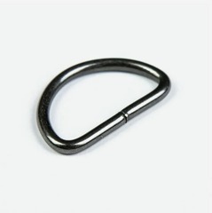 Полукольцо металлическое, ш. 38 мм, 3,5 мм, 8,1 гр, чёрный никель