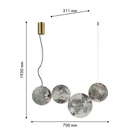 Подвесной светодиодный светильник Favourite Sten 4447-4P