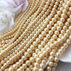 Майорка золотистая 8 мм, 1 нить, МА149