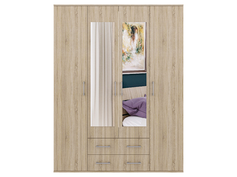 Шкаф 4-х дверный Шон-7 дуб сонома