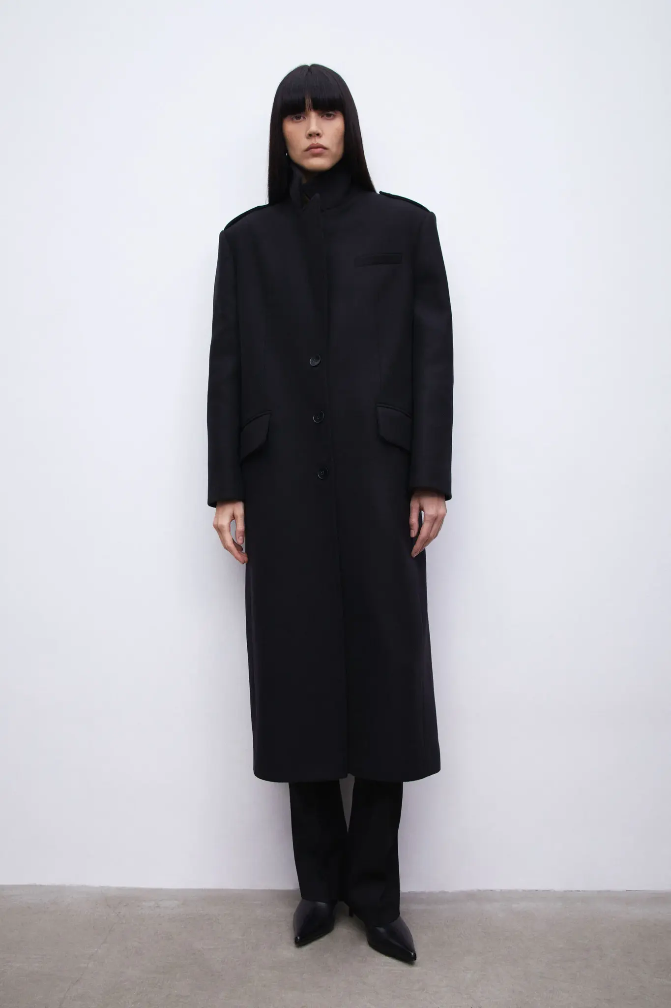 Пальто классическое, Черный