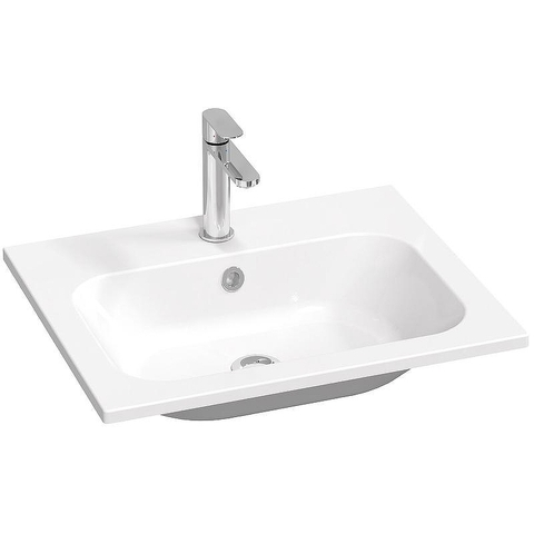 Ravak XJG01160001 Умывальник CHROME SLIM 600 белый с отверстиями