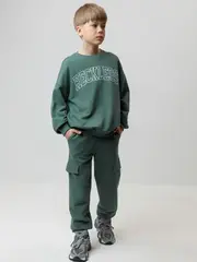 брюки  для мальчика  КР 400861/темно-зеленый 5611 к608