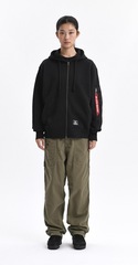 Толстовка Alpha Industries Utility Pocket Full Zip Up Black (Черный)