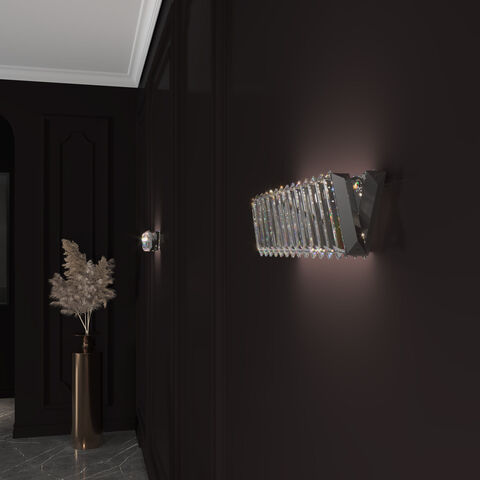 Настенный светодиодный светильник Eurosvet Solis 101005 LED никель хрусталь Strotskis