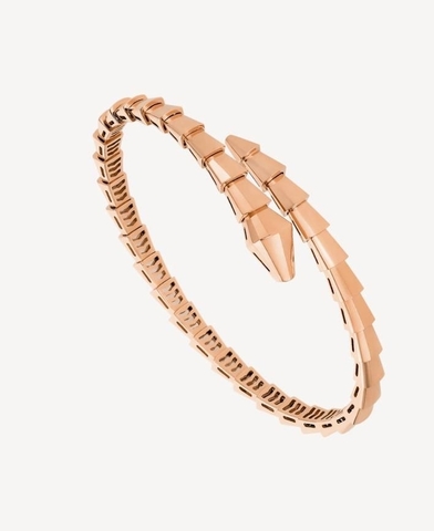 Браслет Змея-SERPENTI без камней , lux качество VGOLD цвет розовое золото