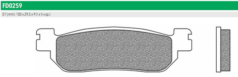 FD0259BT Тормозные колодки дисковые мото ROAD TOURING ORGANIC (FDB2083P)   NEWFREN