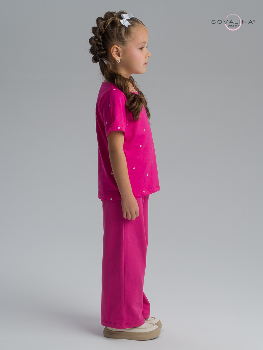 Костюм Лето сердечки барби-фуксия