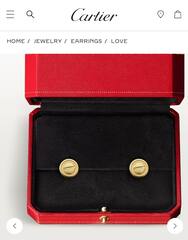 73205- Серьги пусеты CARTIER из серебра 925 пробы