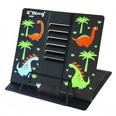 
          Подставка для книг Yalong, 190х210 мм, "Динозаврики", регулируемый угол наклона, металл