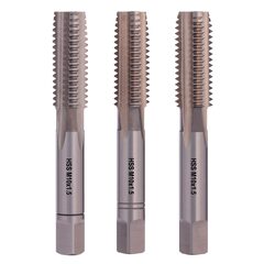 Метчик М10х1,5 (Комплект 3шт) DIN352 HSS-G 6h 70мм a=5,5 Terrax by Ruko 230100TX