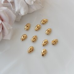 Бусина разделитель (спейсер) фриформ, 9*6 мм, позолота, 10 штук. Р073