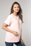 Футболка для беременных 18116 розовая пудра
