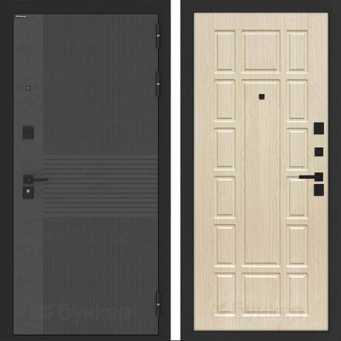 Входная металлическая дверь Бункер HIT Хит B-05/ ФЛ-244 Беленый дуб
