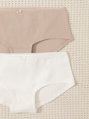 набор трусы/ уп  для девочки  К 1964-2уп/нюдовый беж,сахар