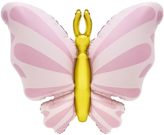 К Фигура, Изящная бабочка, Розовый, Сатин, 34''/86 см, 1 шт.