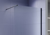 Aquatek AQ.WI.120.2BL AQ.WI.120.2BL Душевая перегородка Walk in с держателем 1200x2000 профиль черный, стекло прозрачное рифленое 8мм