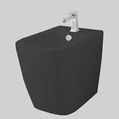 ArtCeram ASB005 17 00 ArtCeram A16 Биде напольное 36х52 см, 1 отверстие, цвет черный матовый/покрытие Saniglaze фото