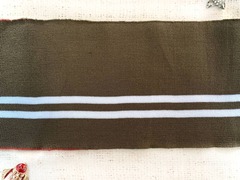 Подвязы трикотажные, ш. 14 см, L 123 см, тёмный хаки с белым