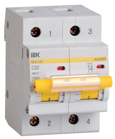 KARAT Авт. выкл. ВА47-100 2P C 32А 10кА IEK