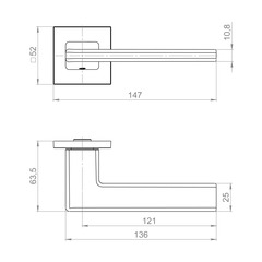 Ручка Fuaro (Фуаро) раздельная K.ZL52.HORIZON SSC-16 сатинированный хром