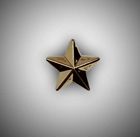 звезда, пластик, 20мм,цвет золото