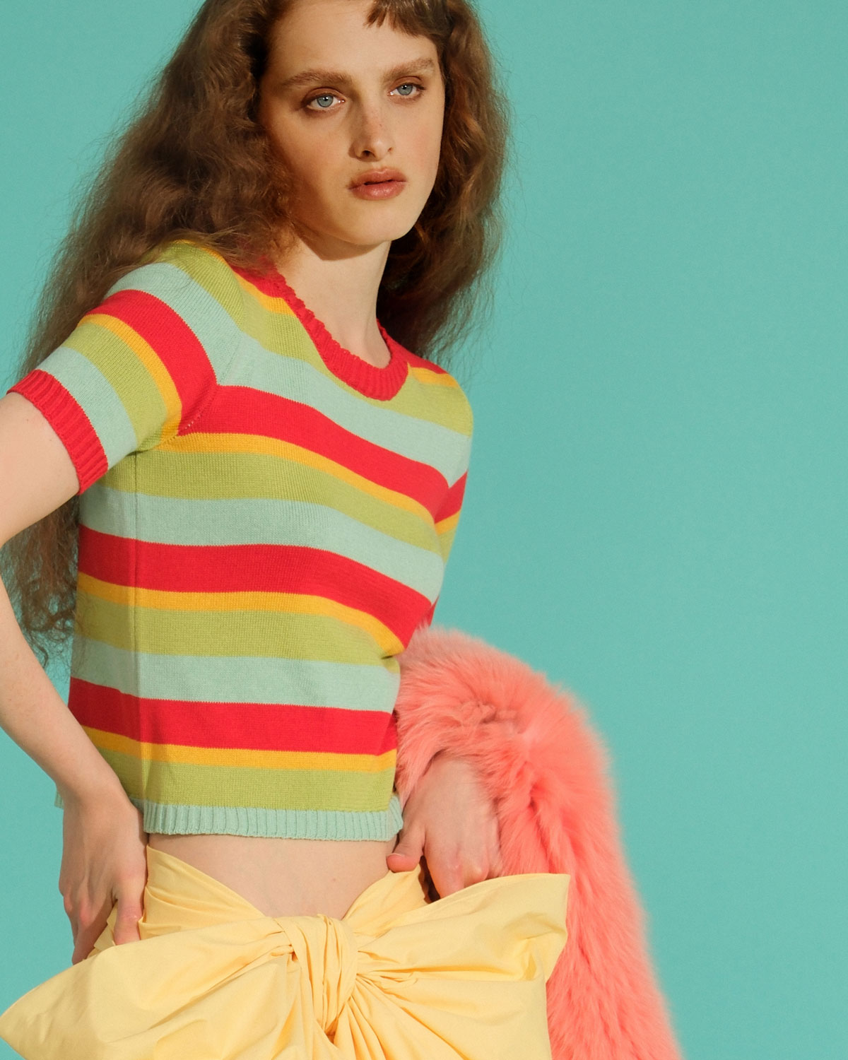 Укороченный трикотажный топ