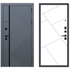 Купить Входная дверь М104 ФЛП-37 velluto oscure ФЛ-96 velluto bianco