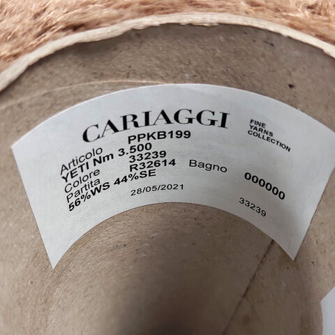 Кашемир с шелком (44%) CARIAGGI YETI 350 кэмел