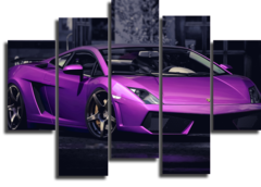 Модульная картина "Purple Lamborghini"