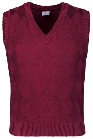 Бордовая жилетка в ромбик STENSER для мальчика