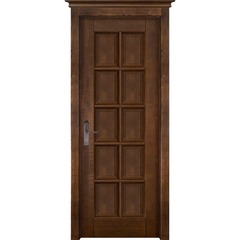 Купить Межкомнатная дверь массив ольхи Лондон 2 античный орех глухая