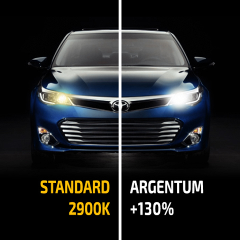 Галогенные автолампы MTF Light серия ARGENTUM +130% H7, 12V, 55W