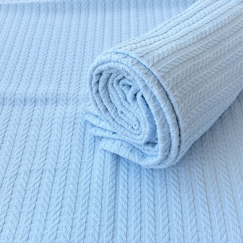 Плед вязаный "Голубой"