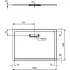Ультратонкий акриловый прямоугольный душевой поддон 1000x700x25 мм Ideal Standard ULTRAFLAT NEW T4475V3