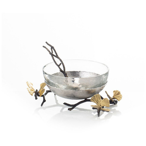 Чаша с ложкой 15см Michael Aram Бабочки гинкго