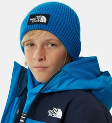 Шапка детская North Face Youth Logo Box Cuff Beanie Blue - 2