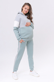 Утепленный спортивный костюм для беременных и кормящих 11955 мятно-сер.голуб